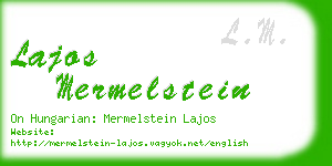 lajos mermelstein business card